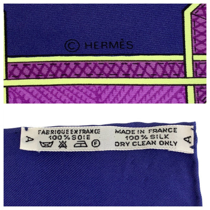 Hermes Scarf Silk Red Blue Multi Color Scarf Large Scarf Cuirs Du Desert Carre90 Women
