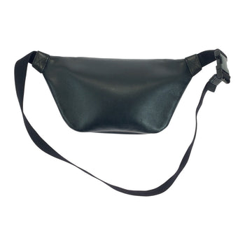 Balenciaga Sling Bag 552376 Leather Black Sling Bag Waist Bag Unisex Every Day Logo Print Mens