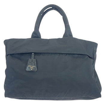 Prada Tote Bag Nylon Black Tote Bag Shoulder Bag Test Triangle With Logo Mens