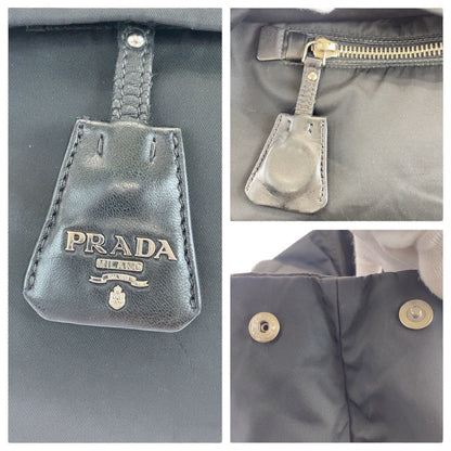 Prada Tote Bag Nylon Black Tote Bag Shoulder Bag Test Triangle With Logo Mens