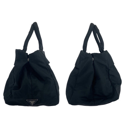 Prada Tote Bag Nylon Black Tote Bag Shoulder Bag Test Triangle With Logo Mens