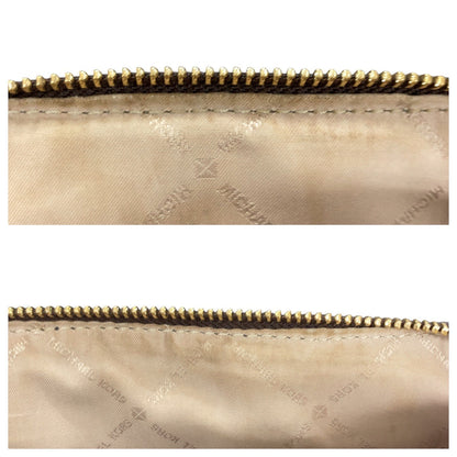 Michael Kors Handbag Leather Brown Gold Metal Handbag Shoulder Bag 2Way Women