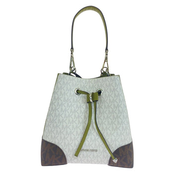 Michael Kors Handbag Pvc White Multicolor Silvermetal Handbag Shoulder Bag 2Way Women