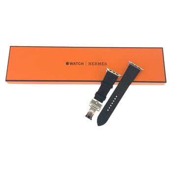 Hermes Watches Rubber Black Apple Watch Band 1.7