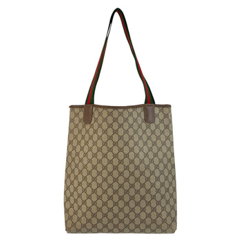 Gucci Tote Bag 39 02 003 Gg Supreme Canvas, Leather Beige Brown Gold Metal Tote Bag Shoulder Bag