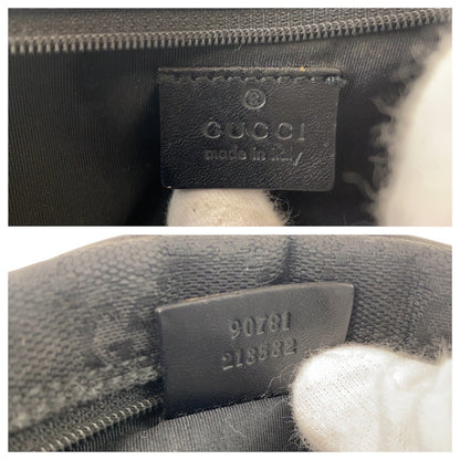 Gucci Handbag 90781 Gg Canvas Black Goldmetal Handbag Accessory Pouch Women