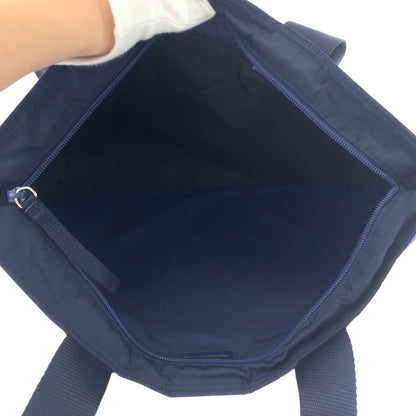 Prada Tote Bag 31 Nylon Navy Silvermetal Tote Bag Shoulder Bag Test Triangle With Logo Women
