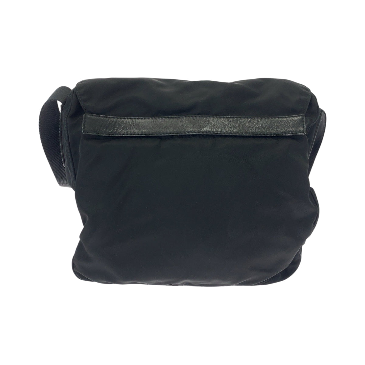Prada Shoulder Bag Bt8994 Nylon Black Silvermetal Shoulder Bag Pochette Test Triangle With Logo Mens