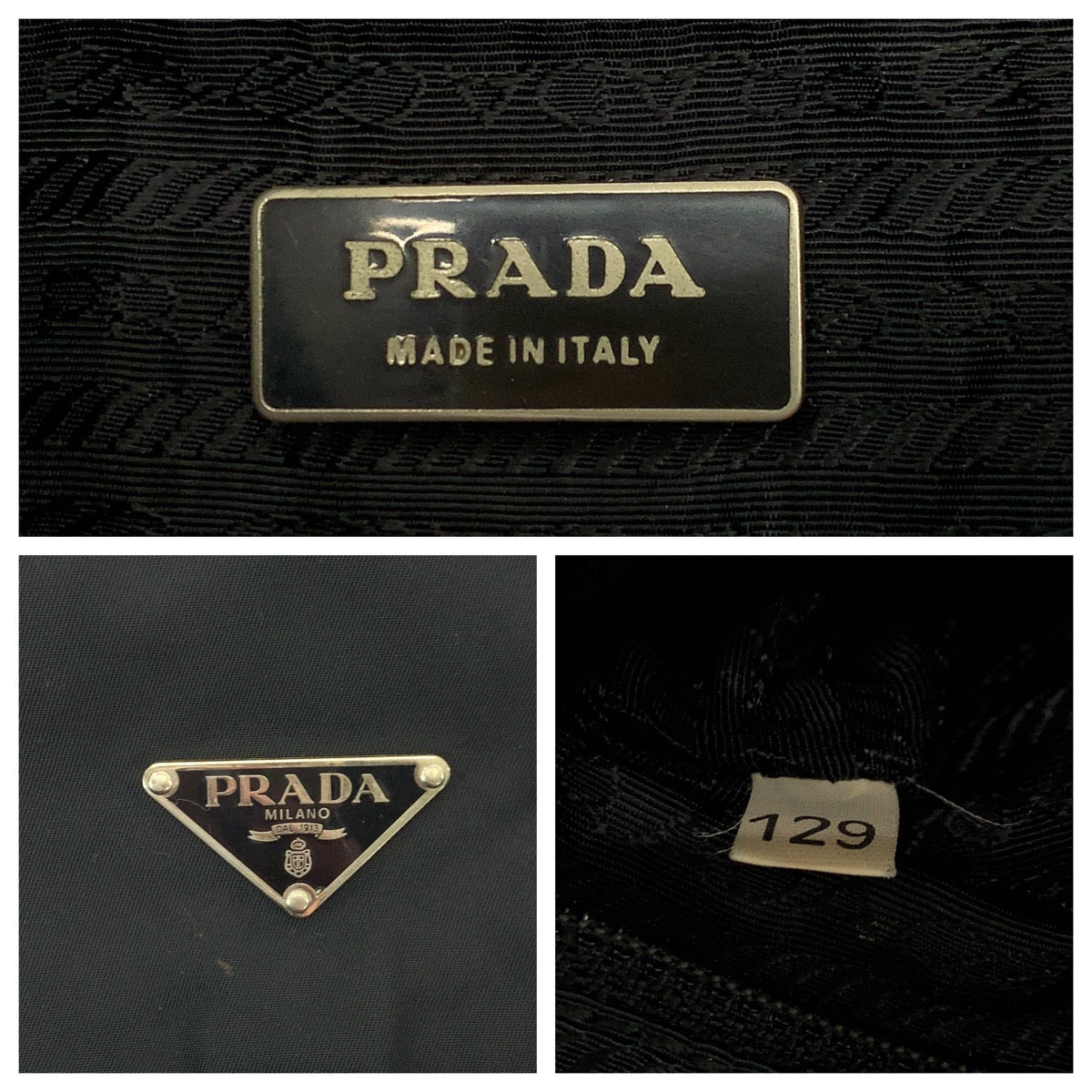 Prada Shoulder Bag Bt8994 Nylon Black Silvermetal Shoulder Bag Pochette Test Triangle With Logo Mens