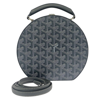 Goyard Shoulder Bag Pvc, Leather Gray Shoulder Bag Handbag 2Way Herringbone Hat Box Alto Trunk Bag