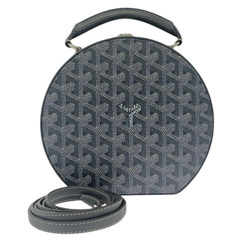 Goyard Shoulder Bag Pvc, Leather Gray Shoulder Bag Handbag 2Way Herringbone Hat Box Alto Trunk Bag