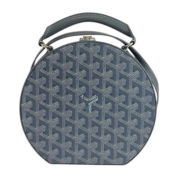 Goyard Shoulder Bag Pvc, Leather Gray Shoulder Bag Handbag 2Way Herringbone Hat Box Alto Trunk Bag