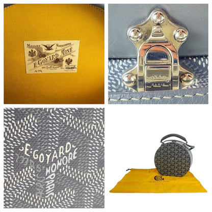 Goyard Shoulder Bag Pvc, Leather Gray Shoulder Bag Handbag 2Way Herringbone Hat Box Alto Trunk Bag