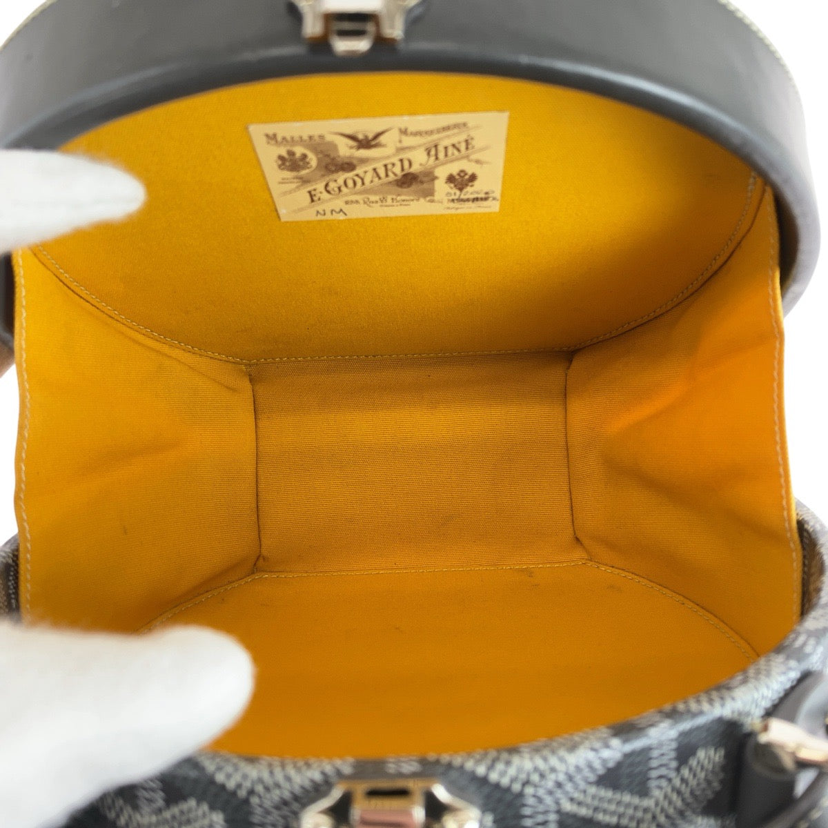 Goyard Shoulder Bag Pvc, Leather Gray Shoulder Bag Handbag 2Way Herringbone Hat Box Alto Trunk Bag