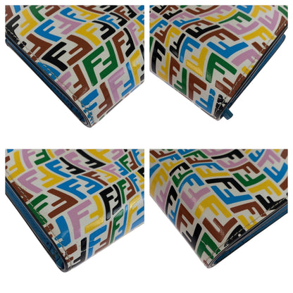 Fendi Bifold Wallet 8M0420 Agks Calfskin Multicolor Folding Wallet Compact Wallet Women(Unisex)