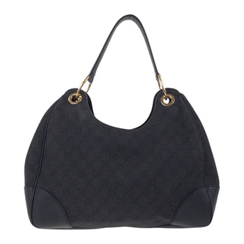 Gucci Shoulder Bag 257268 Gg Canvas Black Goldmetal