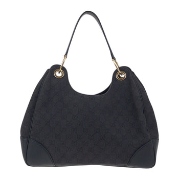 Gucci Shoulder Bag 257268 Gg Canvas Black Goldmetal