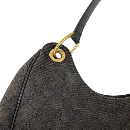 Gucci Shoulder Bag 257268 Gg Canvas Black Goldmetal