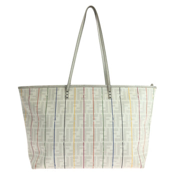 Fendi Tote Bag 88H185 Hqp Leather White Multicolor Tote Bag Shoulder Bag Zucca Women