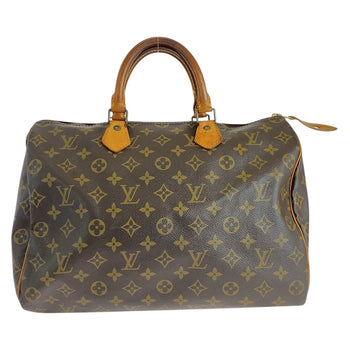 Louis Vuitton Handbag M41524 Pvc Brown Gold Metal Handbag Boston Duffel Bag Monogram Speedy 35 Women