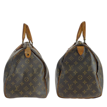 Louis Vuitton Handbag M41524 Pvc Brown Gold Metal Handbag Boston Duffel Bag Monogram Speedy 35 Women