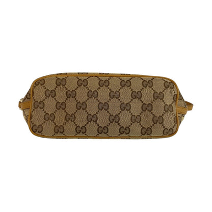Gucci Handbag 039 1103 Gg Canvas Beige Brown Gold Metal
