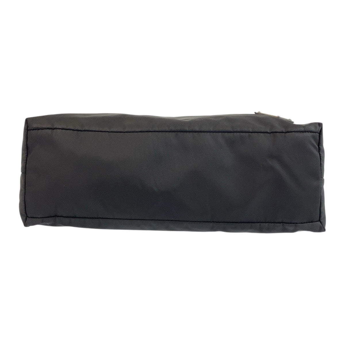 Prada Shoulder Bag Nylon Black Silver Metal Test Triangle With Logo
