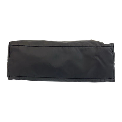 Prada Shoulder Bag Nylon Black Silver Metal Test Triangle With Logo