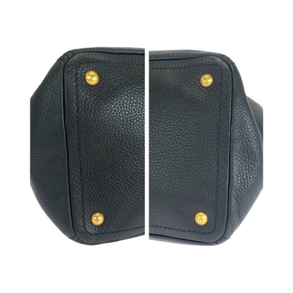 Prada Tote Bag 208 Leather Black Gold Metal Vitterodino