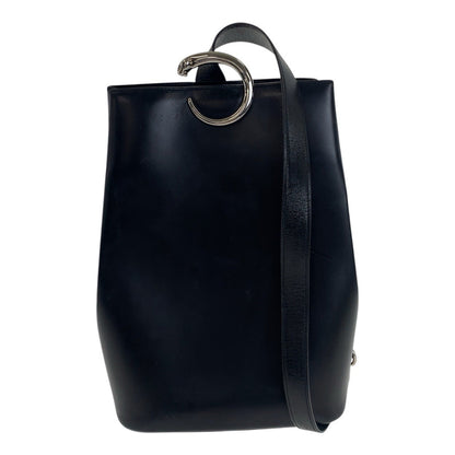 Cartier Shoulder Bag Leather Black Silvermetal Panthere