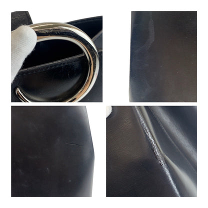 Cartier Shoulder Bag Leather Black Silvermetal Panthere