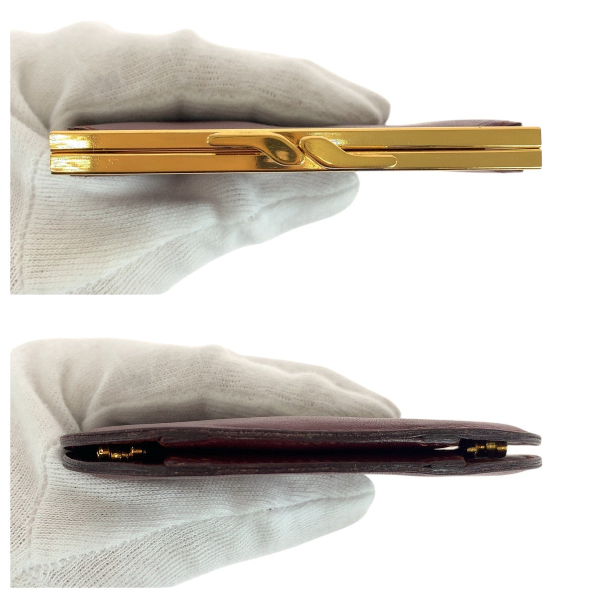 Cartier Coin Case Leather Bordeaux Must Line