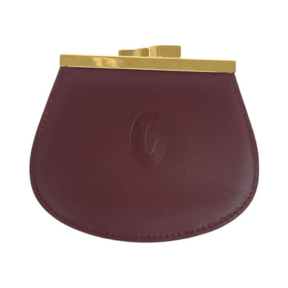 Cartier Coin Case Leather Bordeaux Must Line
