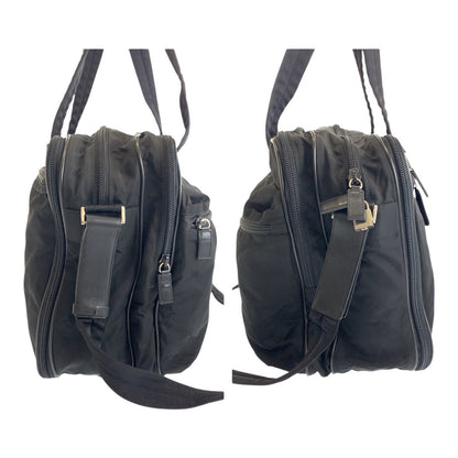 Prada Business Bag Nylon Black Silvermetal Test Triangle With Logo