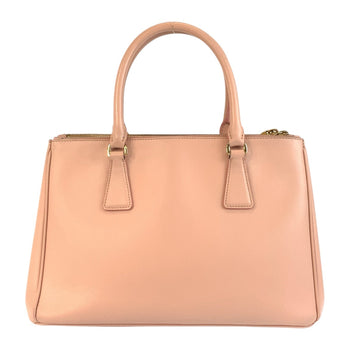 Prada Handbag Leather Pink Gold Metal Handbag Tote Bag Shoulder Bag 2Way Safiano Galleria