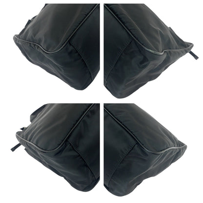 Prada Business Bag Nylon Black Silvermetal Testo Saffiano