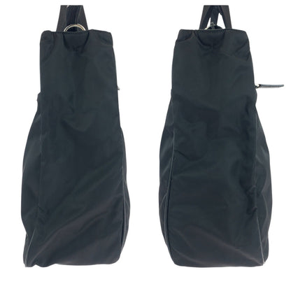 Prada Business Bag Nylon Black Silvermetal Testo Saffiano