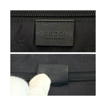 Gucci Business Bag 208463 Leather Black Silvermetal Guccisima