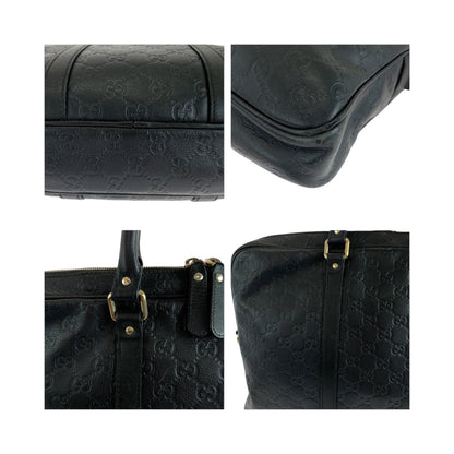 Gucci Business Bag 208463 Leather Black Silvermetal Guccisima
