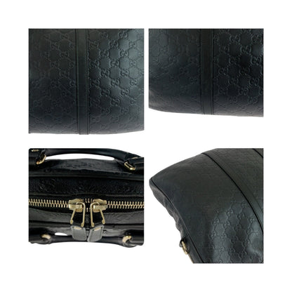 Gucci Business Bag 208463 Leather Black Silvermetal Guccisima