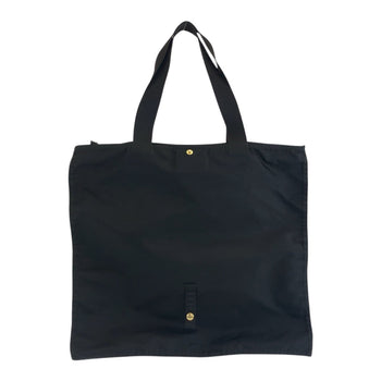 Prada Tote Bag Nylon Black Goldmetal Test Triangle With Logo