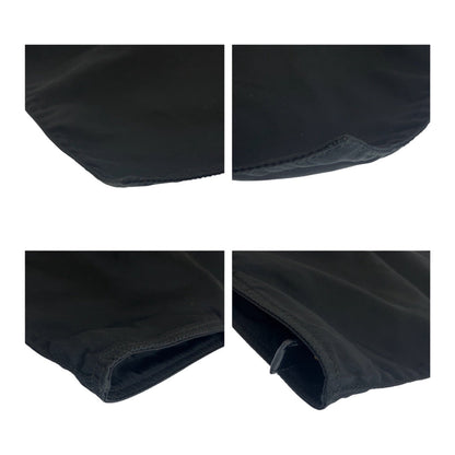 Prada Tote Bag Nylon Black Goldmetal Test Triangle With Logo