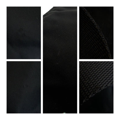 Prada Tote Bag Nylon Black Goldmetal Test Triangle With Logo