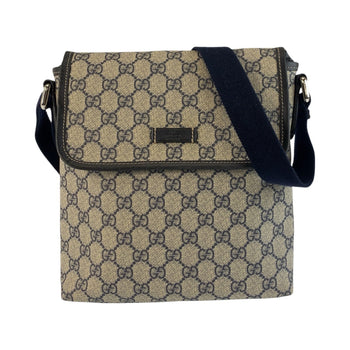 Gucci Shoulder Bag 223666 Gg Supreme Canvas Gray