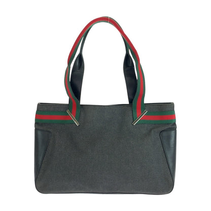 Gucci Tote Bag 73983 Canvas Black Silvermetal Sherry Line