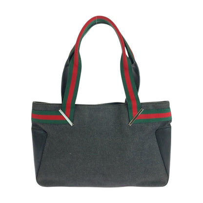 Gucci Tote Bag 73983 Canvas Black Silvermetal Sherry Line