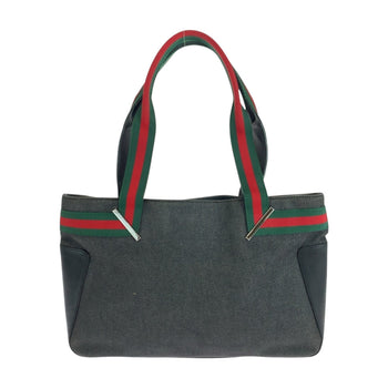 Gucci Tote Bag 73983 Canvas Black Silvermetal Sherry Line