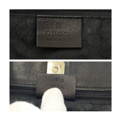 Gucci Tote Bag 73983 Canvas Black Silvermetal Sherry Line