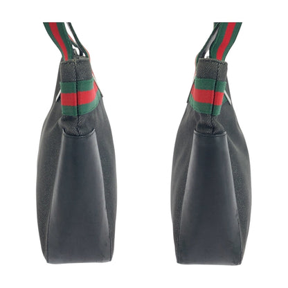 Gucci Tote Bag 73983 Canvas Black Silvermetal Sherry Line