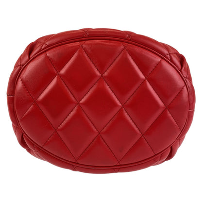 Balenciaga Shoulder Bag 600327 Leather Red Gold Metal Bbucket Bag